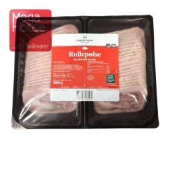 RULLEPØLSE I SKIVER 500 G.